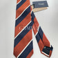 Drakes Handmade Striped Tipped Silk Tie With Tag