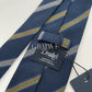Drakes Handmade Striped Tipped Silk Tie With Tag
