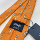 Drakes Badminton Motif Handmade Tipped Silk Tie With Tag Limited Edition