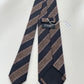 Drakes Handmade Striped Tipped Silk Tie With Tag