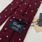 Drakes Handmade Polka Dot Hand-rolled Silk Tie With Tag