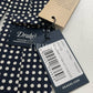 Drakes Handmade Polka Dot Hand-rolled Silk Tie With Tag