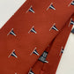 Drakes Nautical Signal Flag Rolled-edge Handmade Silk Tie With Tag
