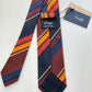 Drakes Handmade Striped Cotton Silk Tipped Tie With Tag