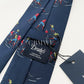 Limited Drakes Navy Handmade Silk Tie with Ice Hockey Motif Sports Collection