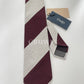 Drakes Handmade Striped Tipped Silk Tie With Tag