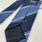 Drakes Handmade Striped Tipped Silk Tie With Tag