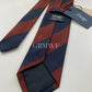 Drakes Handmade Striped Tipped Silk Tie With Tag