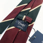 Drakes Handmade Striped Tipped Silk Tie With Tag