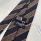 Drakes Handmade Striped Tipped Silk Tie With Tag