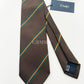 Drakes Handmade Striped Tipped Silk Tie With Tag