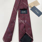 Limited Drakes Burgundy Handmade Silk Tie with Skiing Motif Sports Collection