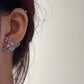 Vivienne Westwood Kika Silver Earrings Yellow/Green With Original Box
