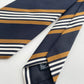 Drakes Handmade Striped Tipped Silk Tie With Tag