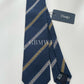 Drakes Handmade Striped Tipped Silk Tie With Tag