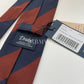 Drakes Handmade Striped Tipped Silk Tie With Tag