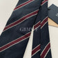 Drakes Handmade Striped Tipped Silk Tie With Tag