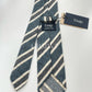 Drakes Handmade Striped Tipped Silk Tie With Tag