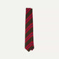 Drake's Brown and Red Stripe Mogador Handmade Silk Tie With Tag