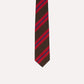 Drake's Brown and Red Stripe Mogador Handmade Silk Tie With Tag