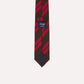 Drake's Brown and Red Stripe Mogador Handmade Silk Tie With Tag