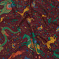 Drake's Red Mythical Animals Print Wool-Silk Bandana