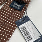 Drakes Polka Dot Handmade Tipped Silk Tie With Tag