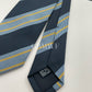 Drakes Handmade Striped Tipped Silk Tie With Tag