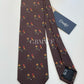 Drakes Handmade Tipped Silk Tie With Tag Football Sports Collection
