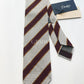 Drakes Hand-rolled Edge Block Stripe Silk Handmade Tie With Tag