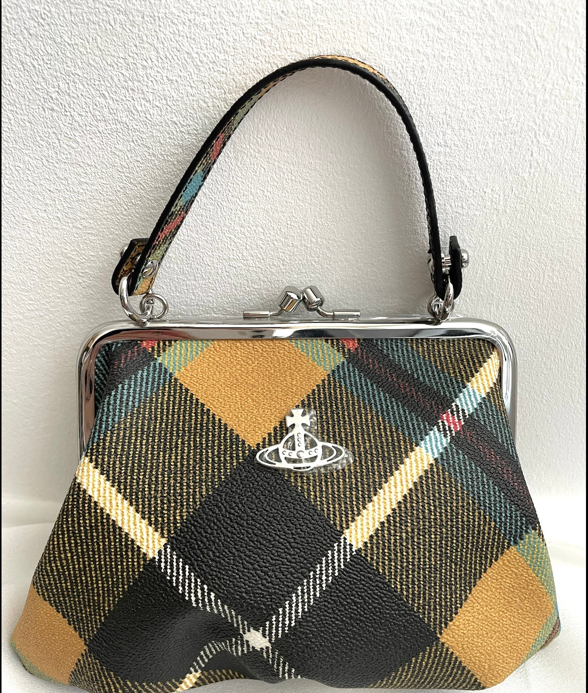 Vivienne Westwood Charlie Frame Tartan Purse Bag