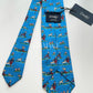 Drakes Men with Dog Handmade Tipped Silk Tie With Tag Limited Edition