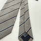 Drakes Handmade Striped Tipped Silk Tie With Tag