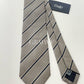 Drakes Handmade Striped Tipped Silk Tie With Tag