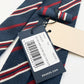Drakes Hand-rolled Edge Block Stripe Silk Handmade Tie With Tag