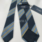 Drakes Handmade Striped Tipped Silk Tie With Tag