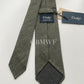 Drakes Hand-rolled Edge Silk Handmade Tie With Tag Olive Green