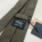 Drakes Hand-rolled Edge Silk Handmade Tie With Tag Olive Green