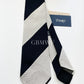 Drakes Hand-rolled Edge Block Stripe Silk Handmade Tie With Tag