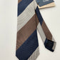 Drakes Multicoloured Block Stripe Tipped Silk Tie