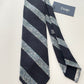 Drakes Multicoloured Block StripeHand Rolled Grenadine Silk Tie