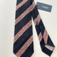 Drakes Multicoloured Block StripeHand Rolled Grenadine Silk Tie
