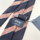Drakes Multicoloured Block StripeHand Rolled Grenadine Silk Tie