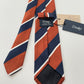 Drakes Multicoloured Block Stripe Tipped Silk Tie