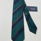 Drakes Multicoloured Block StripeHand Rolled Grenadine Silk Tie