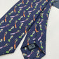 Limited Drakes Navy Multicoloured Tipped Silk Tie with Surfing Motif Sports Collection