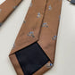 Limited Drakes Brown Tipped Silk Tie with Bike Cycling Motif Sports Collection