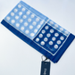 Drakes Blue Square Polka Dot Spot Print Cotton-Silk Bandana Limited Edition