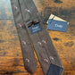 New Drakes Dark Brown Football  Motif Handmade Tipped Silk Tie With Tag Limited Edition