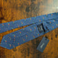 New Drakes Blue Curling Motif Handmade Tipped Silk Tie With Tag Limited Edition